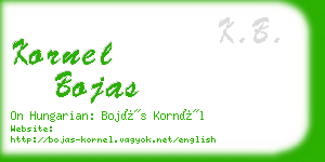 kornel bojas business card
